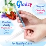 Glass Cuticle Pusher by GLADZY - Manicure Stick Professional Nail Care, Precision Filing Cuticle Remover, Etched Surface Never Wears Out, Genuine Czech Quality - Image 5